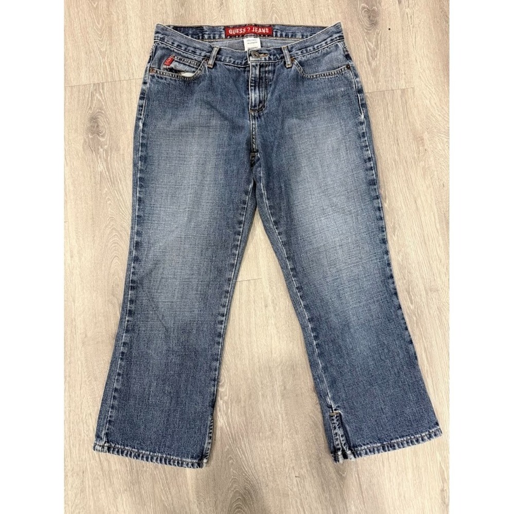 Vintage‎ Y2K Guess 2 Jeans Womens 29 Blue Straight Leg Crop Denim